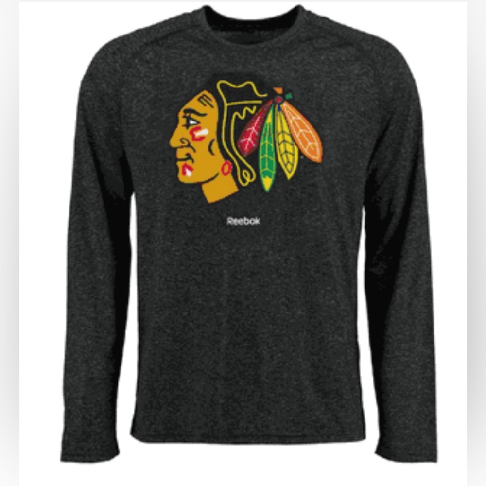 Chicago Blackhawks Reebok Black Ultimate Jersey Crest Men’s XL